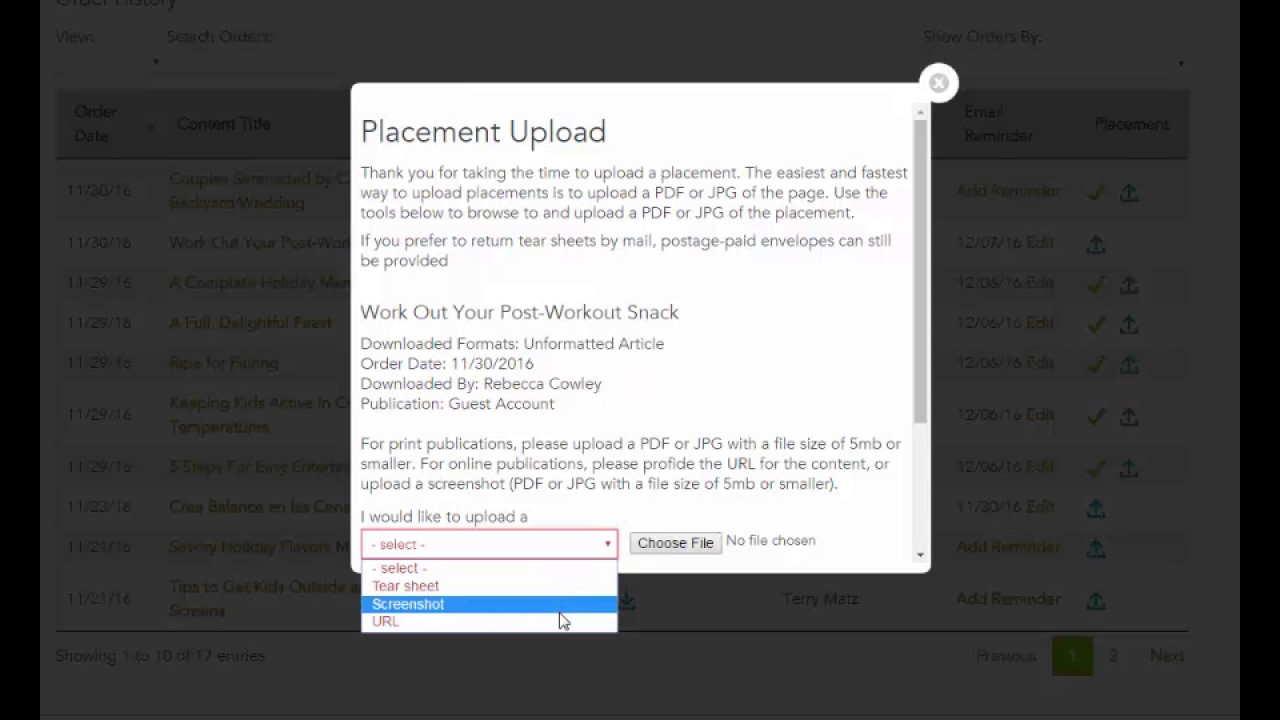 Tearsheet Tutorial Editor Site