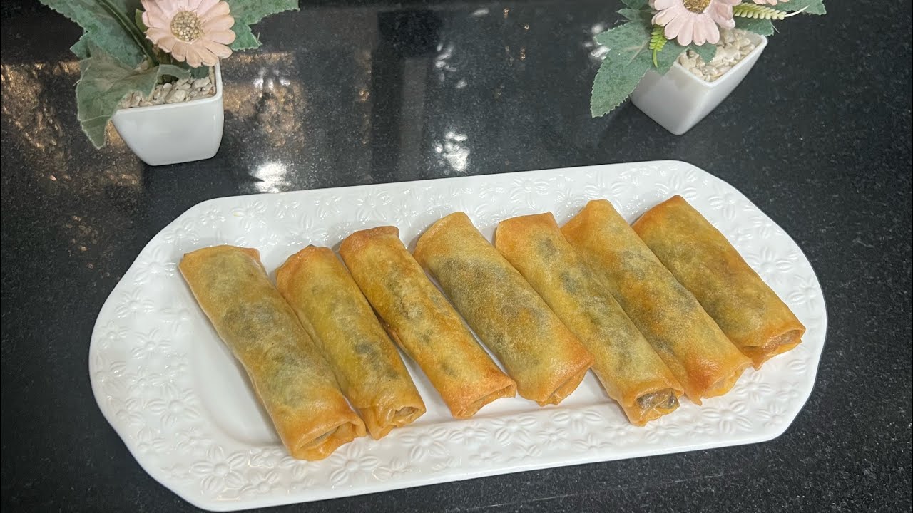 سيكار السبانخ بالكروفيت وكفتة الدجاج من داكشي الرفيع 👌👌👌