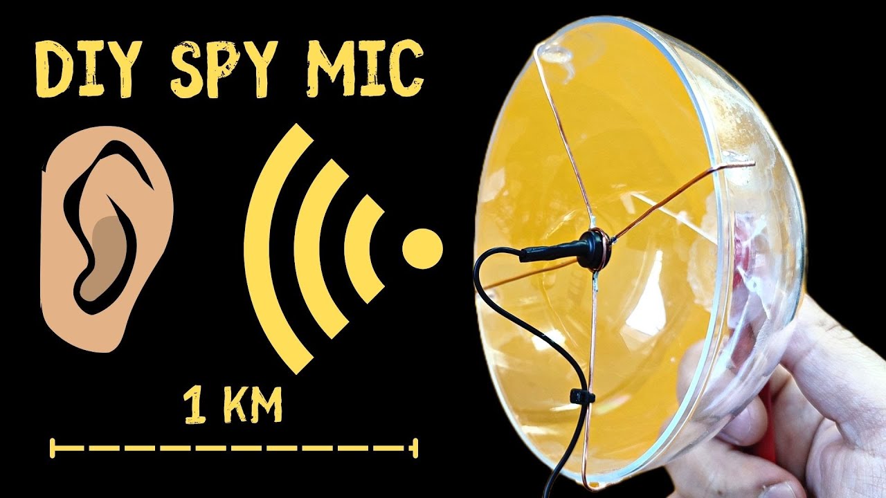 DIY Spy Mic - How to build and test in real life | Ultra long distance microphone