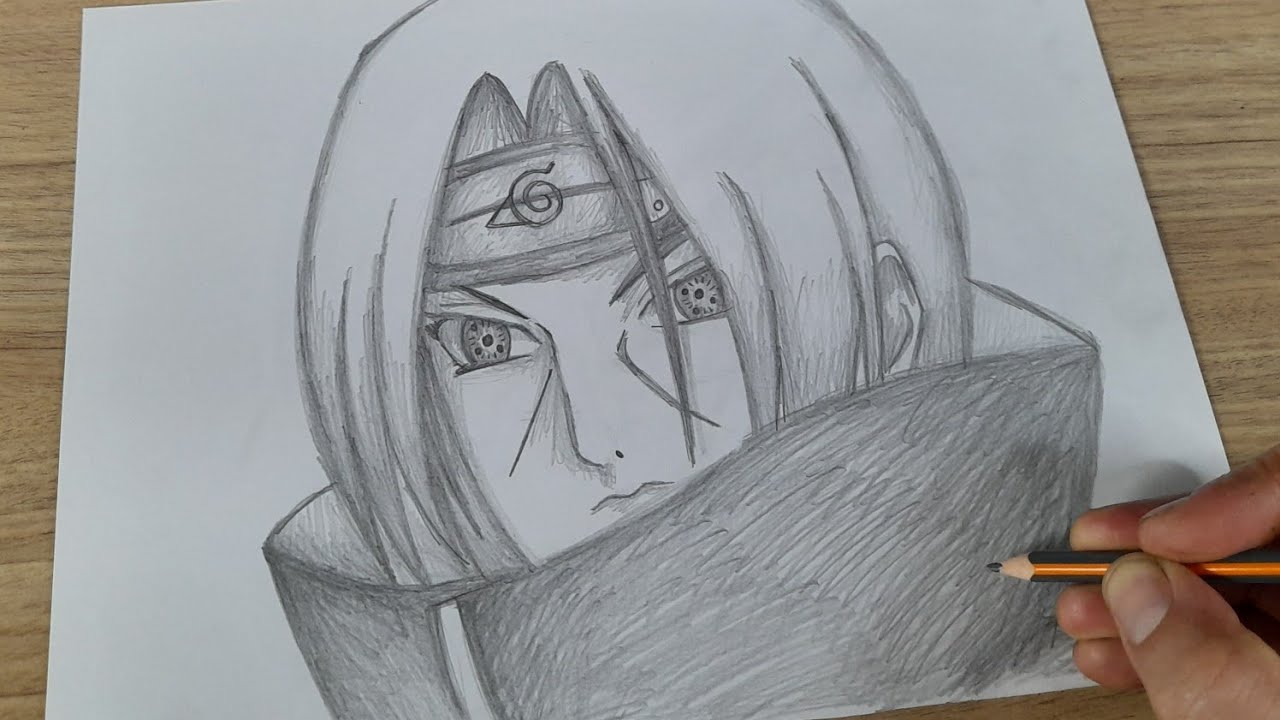 FACIL DE DESENHAR COMO DESENHAR o ITACHI da AKATSUKI