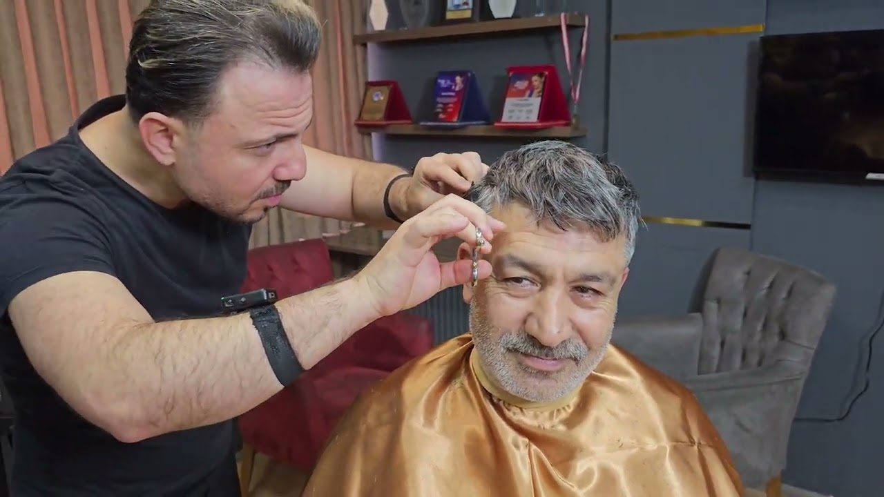 ASMR FOR YOUR SMILE.ASMR RELAXING HAIR CUT FROM MY BARBER FRIEND. INCREDIBLY RELAXING MASSAGE SOUND.