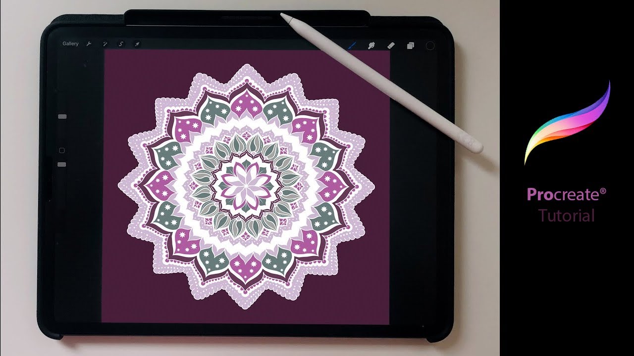 Koloriere ein Mandala in Procreate Teil 2 - Schritt für Schritt Anleitung incl. Farbpalette
