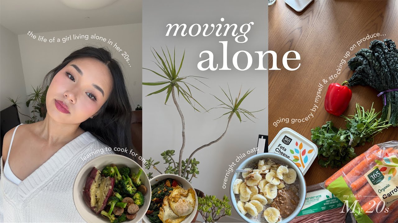 moving alone diaries 🧸📦 | cooking, grocery shopping, PR unboxing & cleaning my apartment