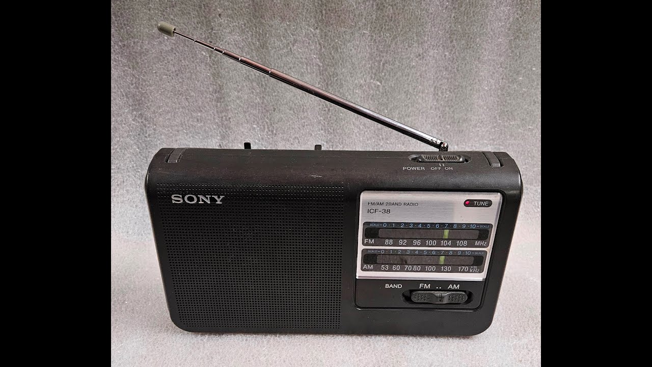Vintage Sony ICF-38 AM FM Radio Portable Tabletop AC/DC or Battery Operated