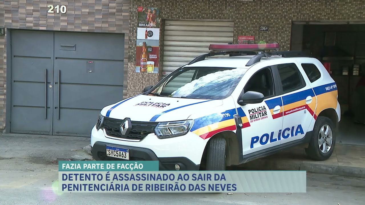 Detento é assassinado ao sair de penitenciária em Ribeirão das Neves, na Grande BH