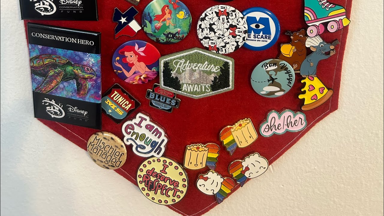 Collector Pins From My Travels/Disney Room Tour