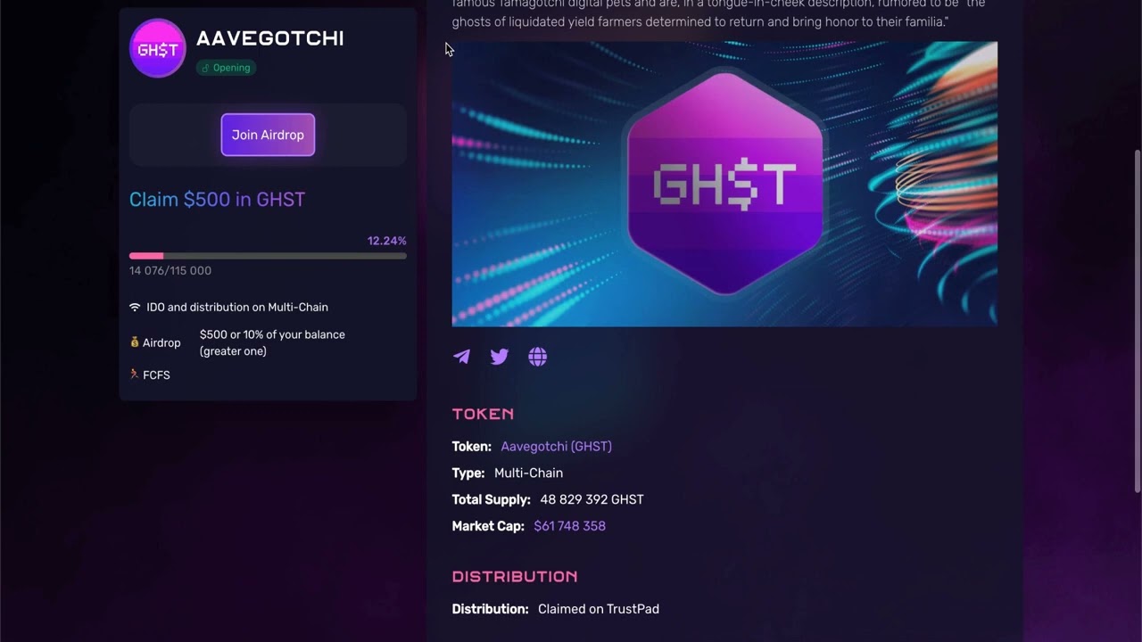 This Is AAVEGOTCHI Airdrop! AAVEGOTCHI (GHST) Price Prediction 2023