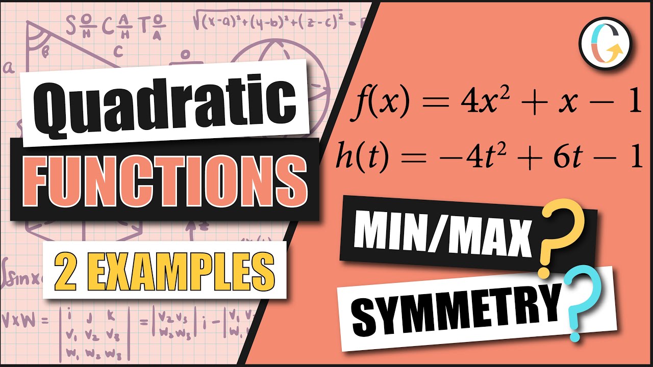 How to Find the Min/Max Value and Axis of Symmetry of a Quadratic Function