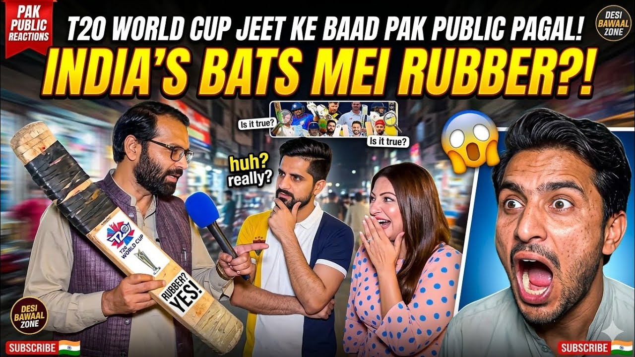 Indian Bat Mein Rubber Hai? 😂 Pakistani Public Funny Reaction on India T20 WC Win 🇮🇳🏆