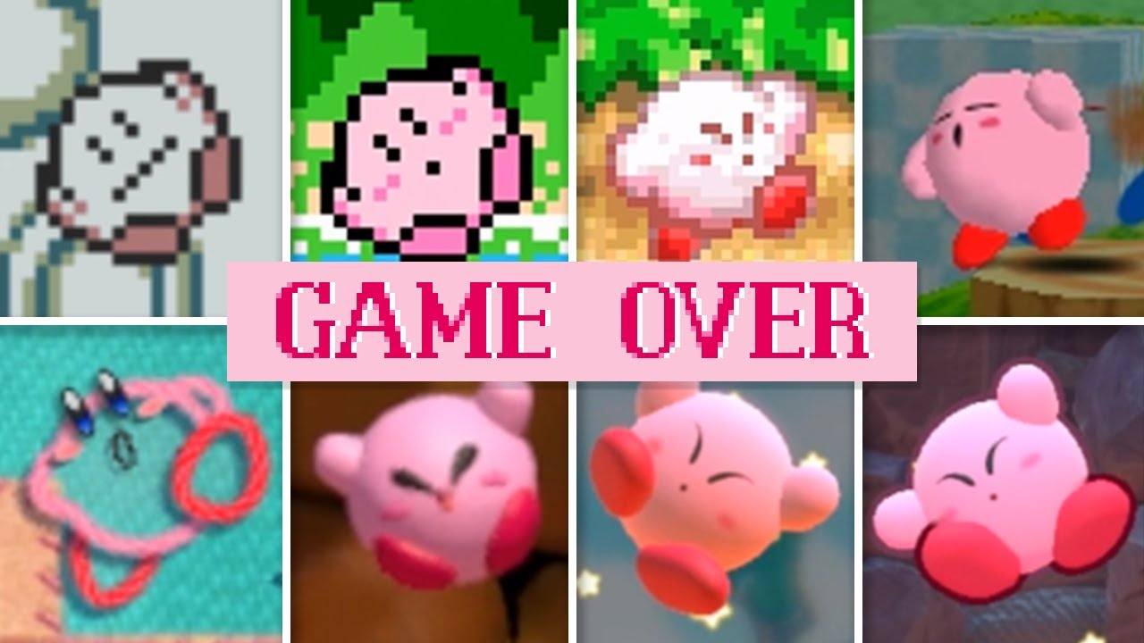 Evolution OF Kirby Death Animations & Game Over Screens (1992-2023)