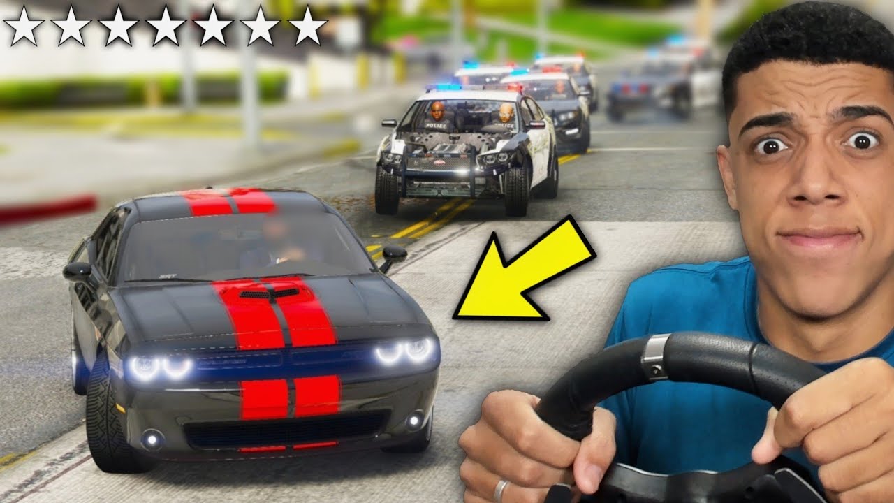 FUGA DA POLICIA COM O DODGE CHALLENGER NO VOLANTE! ( INCRÍVEL ) - GTA 5 MODS