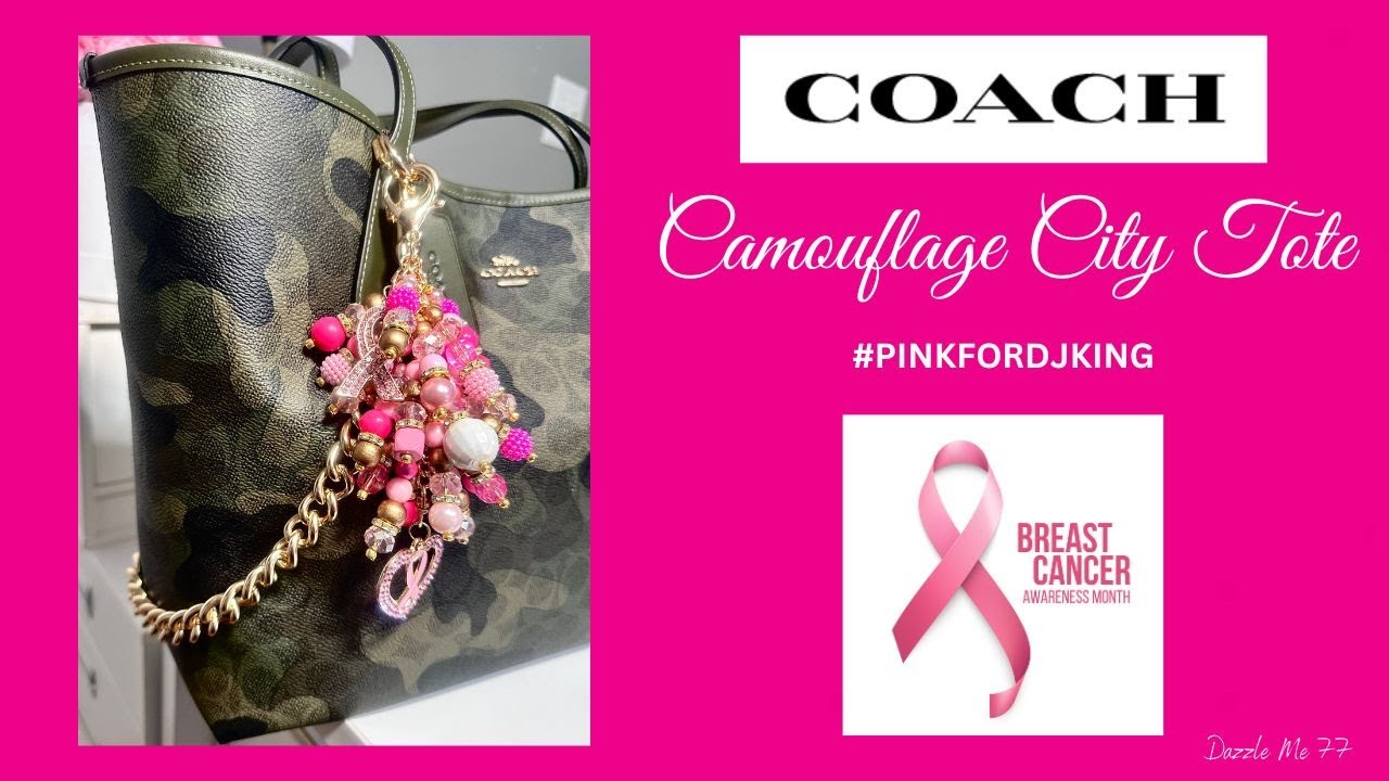What’s in my Bag?  COACH Camouflage City Tote #PINKFORDJKING @dj king