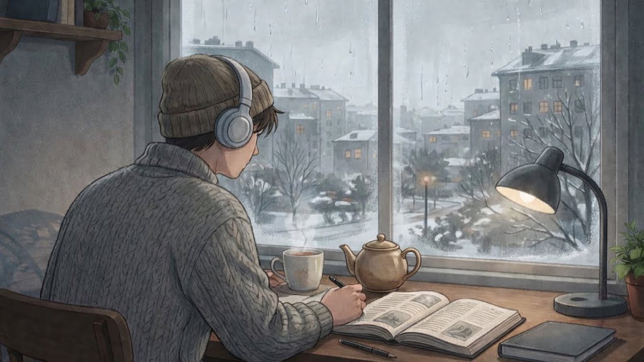 Winter Lofi ❄️ Cozy Snow Beats to Study / Chill ☕️ The boy at the window Playlist