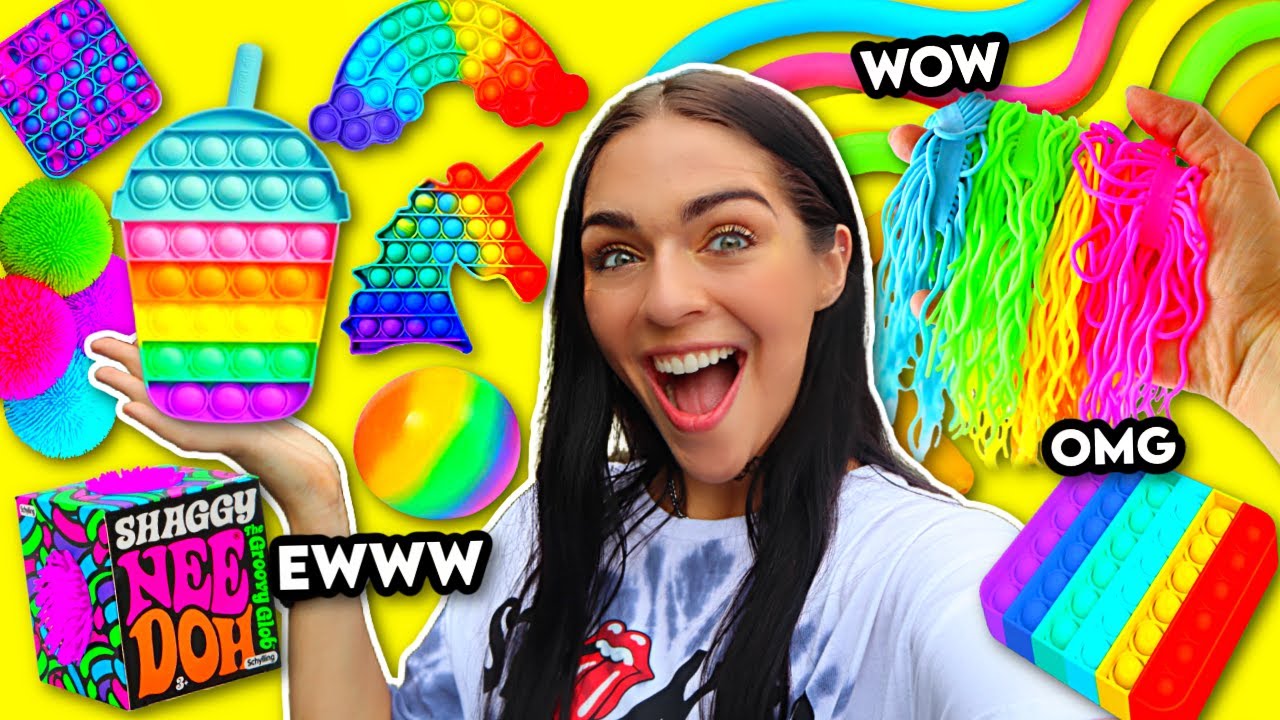 REVIEWING FIDGET TOYS!! Pop Its, Slime, Fidgets! + ASMR