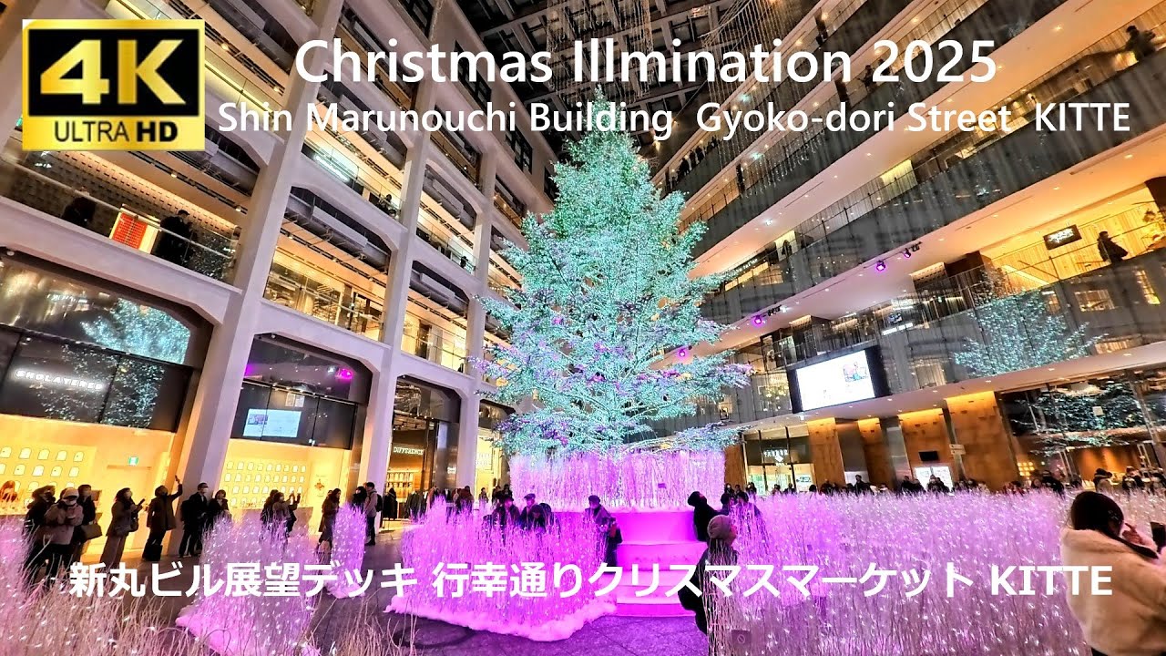 イルミネーション東京【新丸ビル展望デッキ 行幸通り KITTE】クリスマスイルミネーション 2025