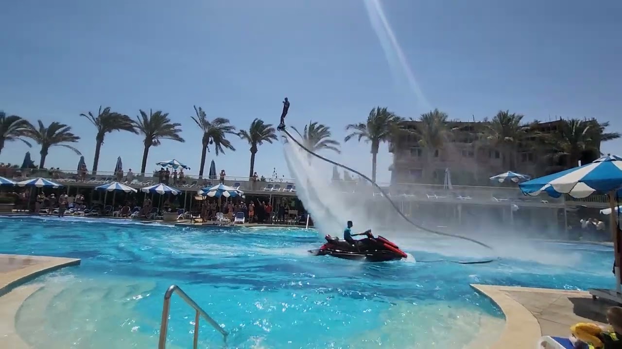 Egypt, Hurghada, Bellagio Resort&Spa, morning at the hotel pool. May 2025.