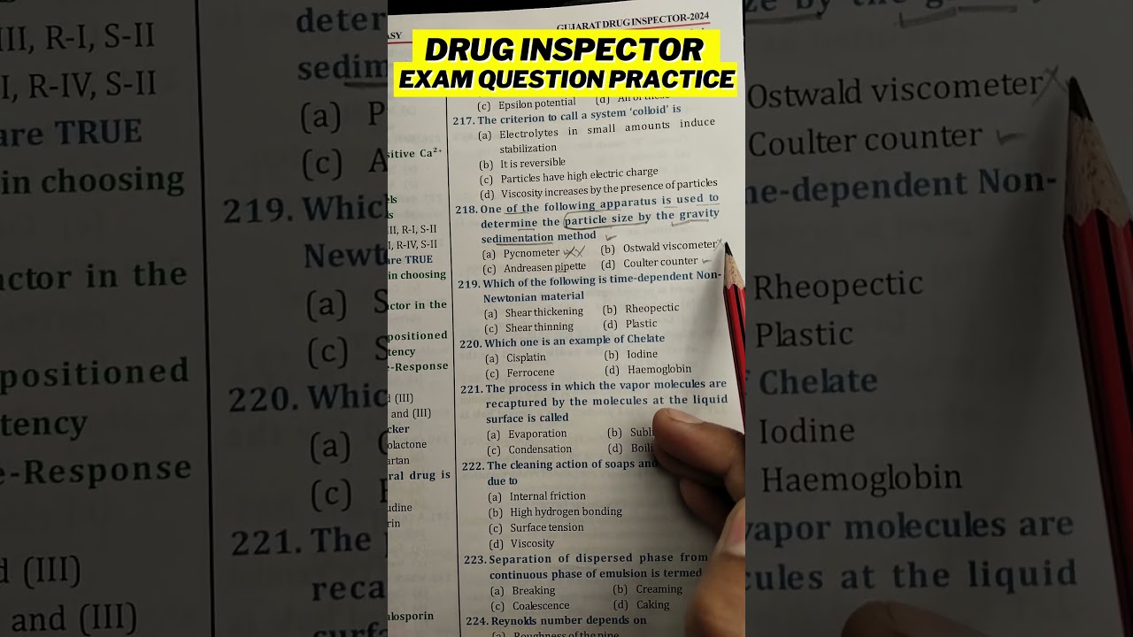 DRUG INSPECTOR PREVIOUS YEAR MCQ✍️ DRUG INSPECTOR MCQ QUESTIONS #druginspector #druginspectorexam 😍😱