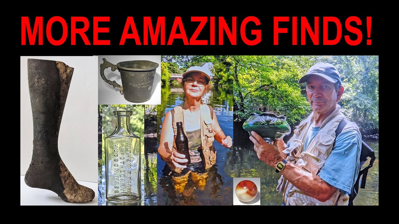 LOOK WHAT WE FOUND! MORE RIVER PICKING MUDLARKING FUN w MASS RIVER PICKERS VINTAGE/ANTIQUE TREASURES