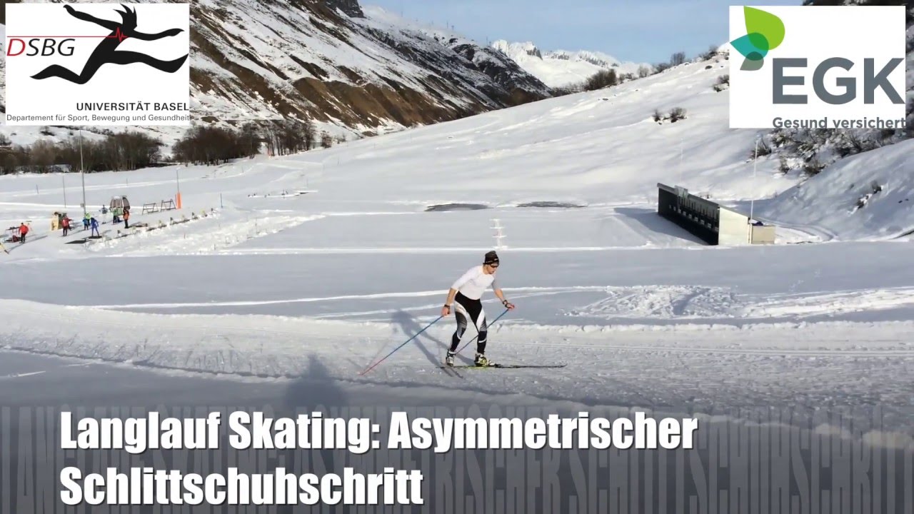 Langlauf Skating: Asymmetrischer Schlittschuhschritt