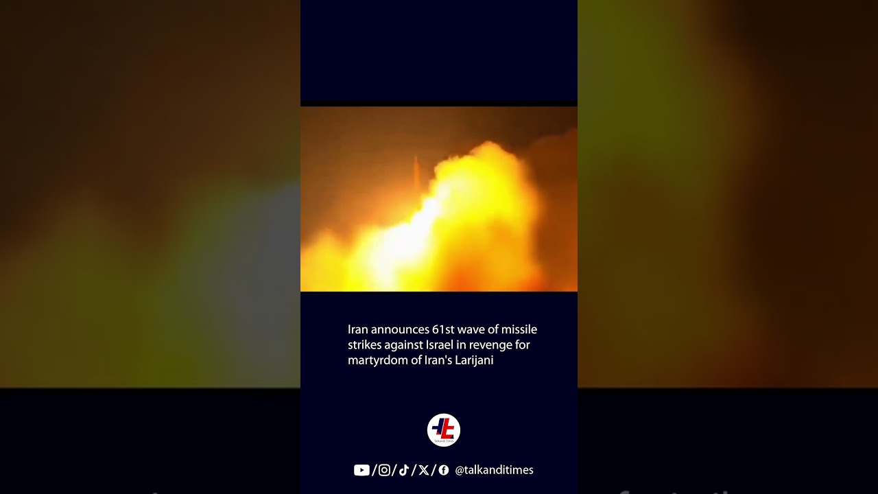 Iran Launches 61st Missile Wave on Israel After Larijani martyrdom
