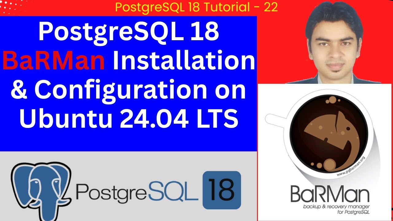 Установка и настройка PostgreSQL 18 BaRMan в Ubuntu 24.04 LTS | Пошаговое резервное копирование и...
