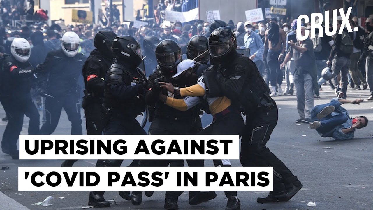 Anti-Covid Health Pass Protests Turn Violent In France; Police Fire Tear Gas, Water Cannons