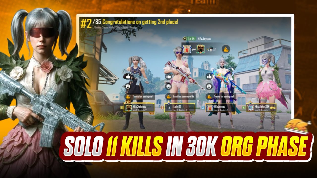 SOLO 11 Finishes 🔥 🥶 | 30,000 Org Phase ❤️‍🔥 | IGL POV 🔱🧿  | Akshat33K 🔱❤️