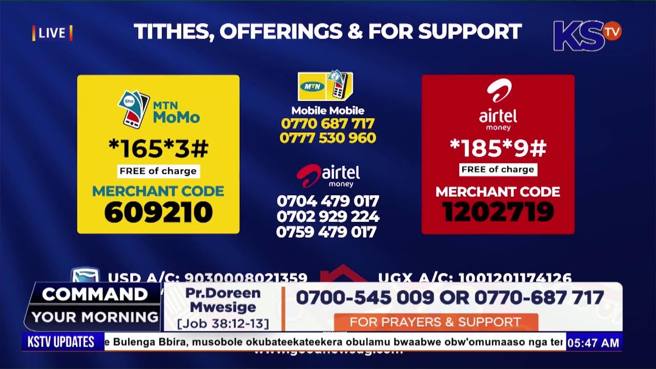 KSTV COMMAND YOUR MORNING WITH PR.DOREEN MWESIGE