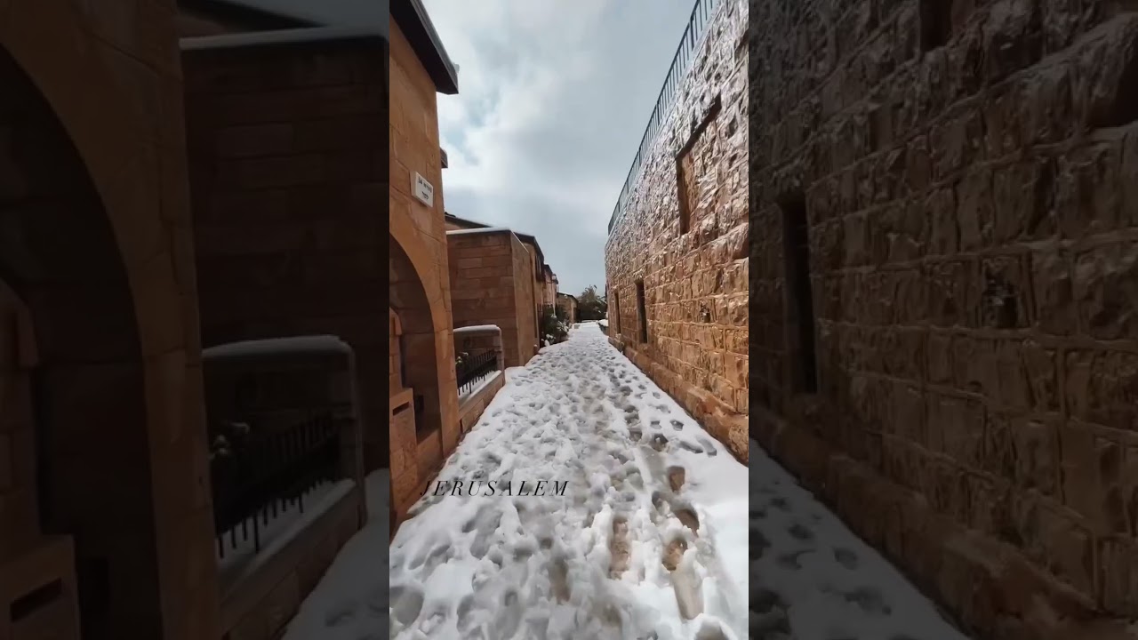 Snowy Jerusalem WOW 🇮🇱❄️☃️ #shorts #israel #holyland #biblestudy #christian
