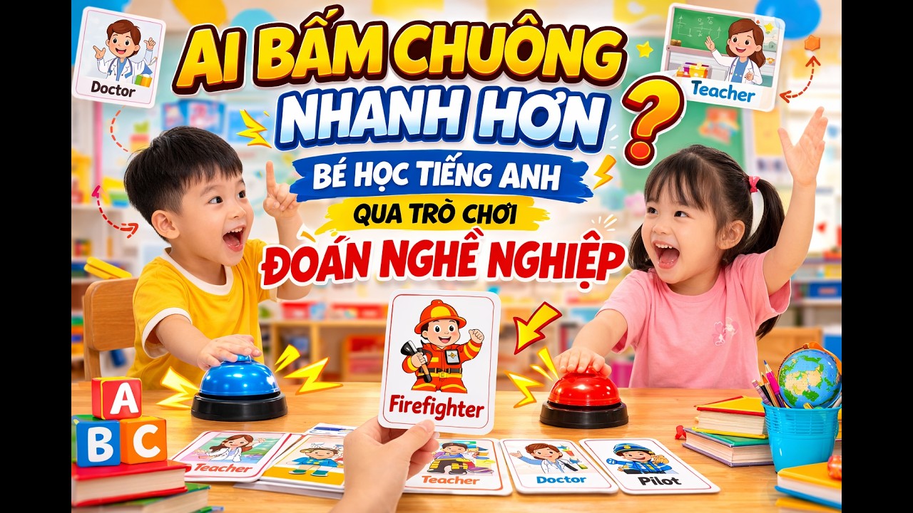 Ai Bấm Chuông Nhanh Hơn? | Bé Học Tiếng Anh Qua Trò Chơi Đoán Nghề Nghiệp