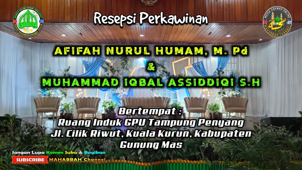 🔴Resepsi Pernikahan Afifah & M.Iqbal  Di GPU Tampung Penyang 15-01-2026 K Kurun Gunung Mas Kal-Teng