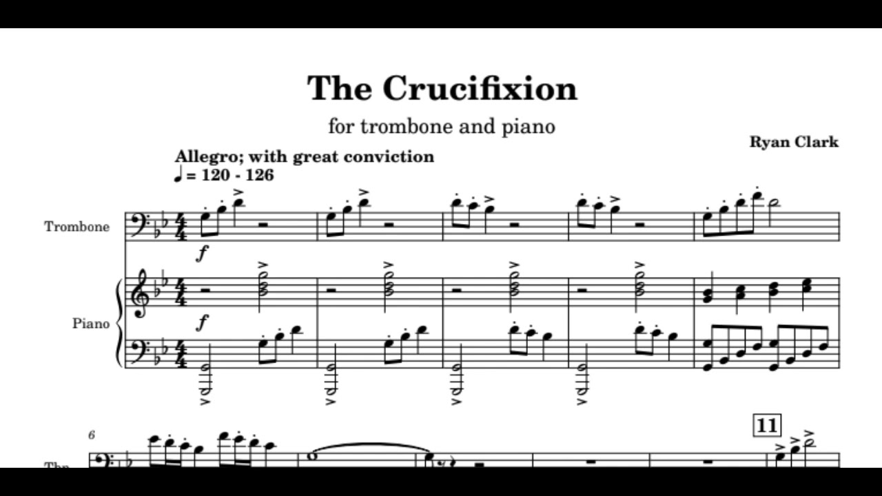 The Crucifixion for trombone and piano (2025)