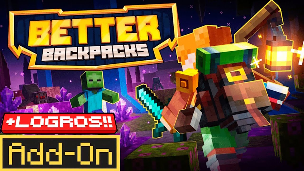 Este ADDON de Minecraft Bedrock añade Mochilas con Habilidades!!
