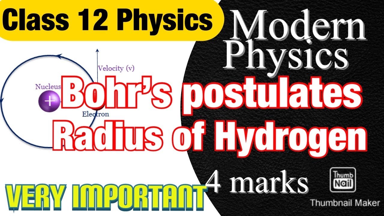Class 12 Bohr’s Postulates & Radius of Hydrogen in Nepali || Modern Physics Quantization of Energy