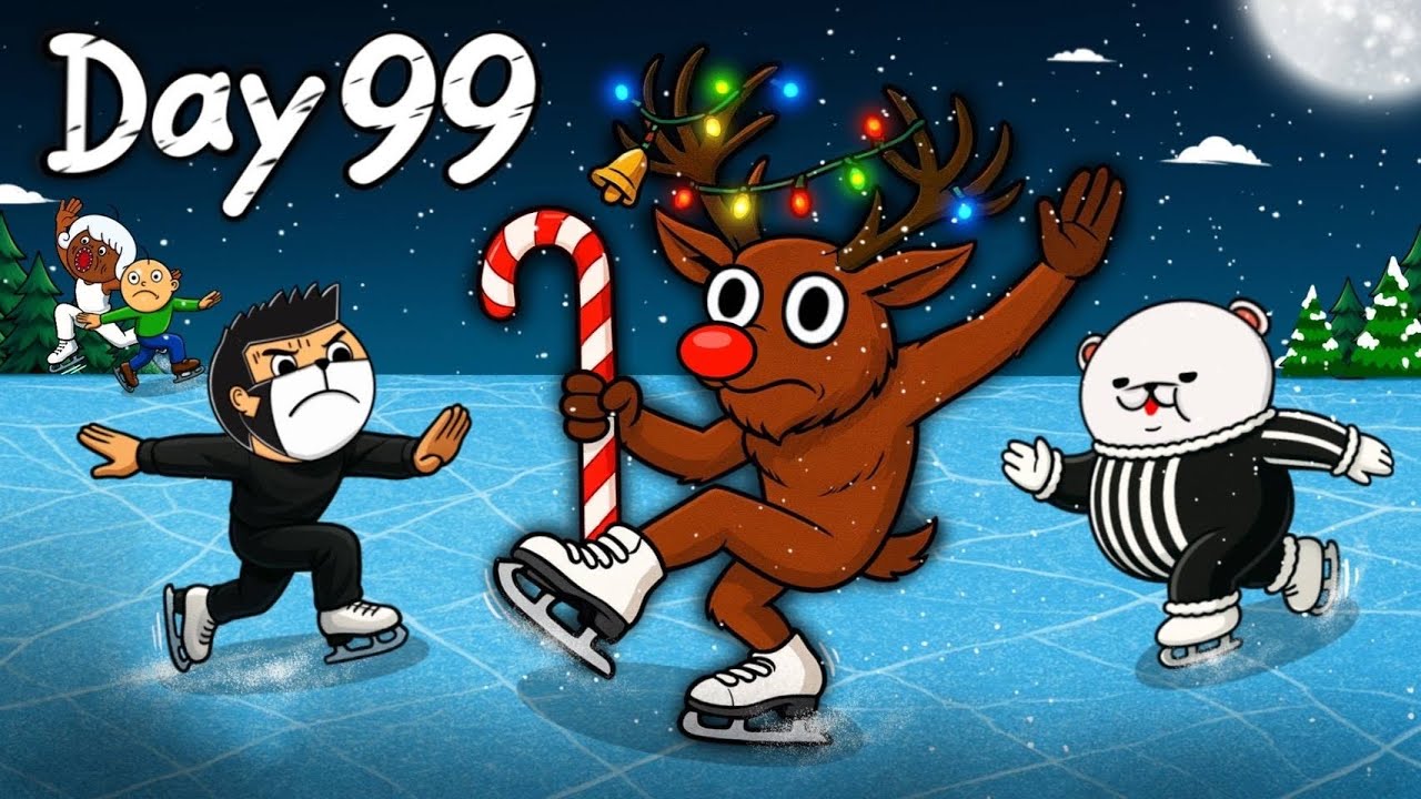 เล่นสเก็ตกับเจ้ากวาง 99 คืนในป่า 🎄 Roblox