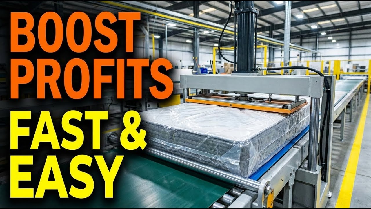 🛏️ Mattress Packing Machine | Automatic Mattress Compression & Roll Packing Demo