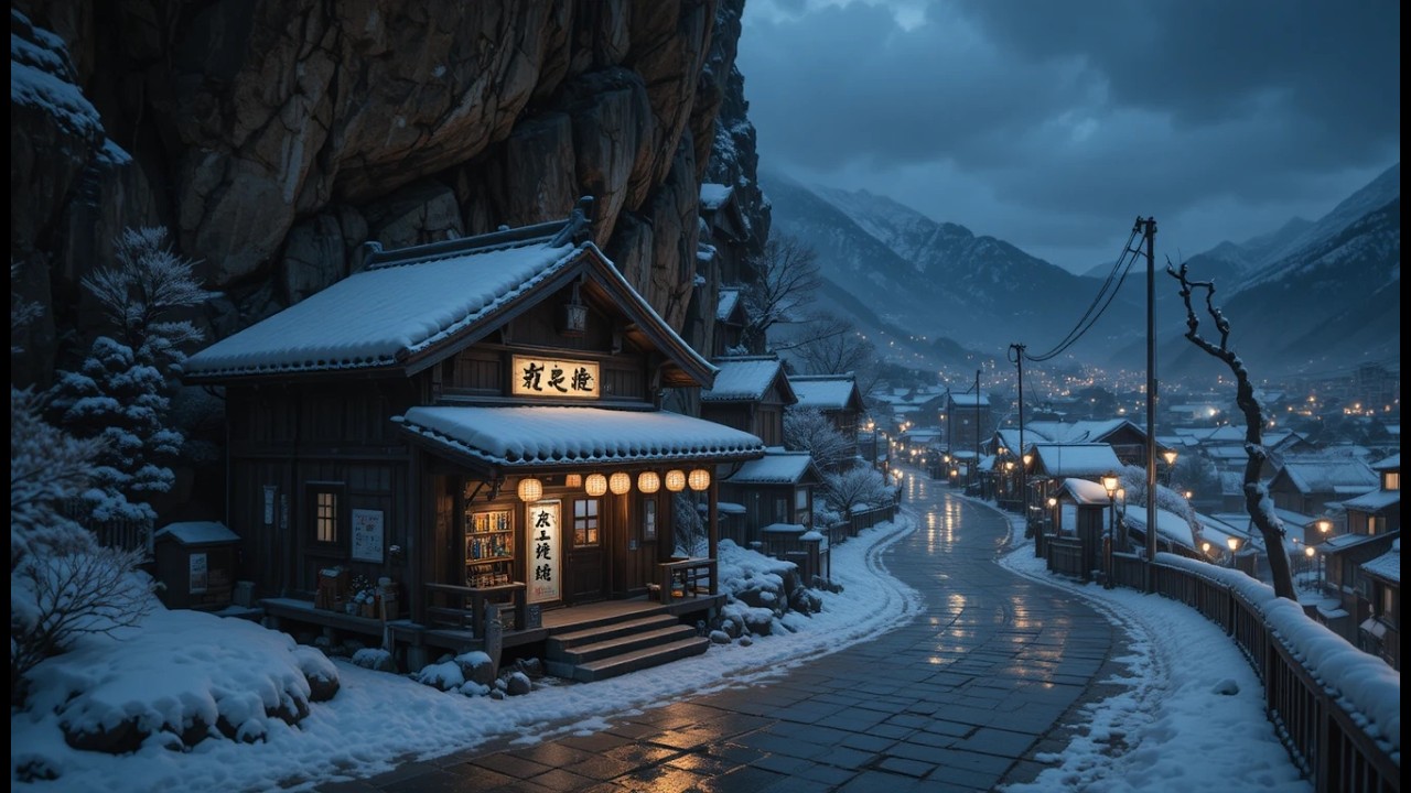 Cozy Snowfall Lofi ❄️ Relaxing Study Music | Winter Night Chill Beats