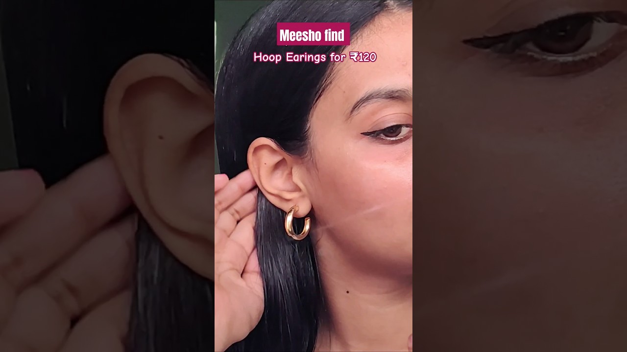 Cute Hoop Earrings 😱🎀 #meesho #meeshohaul #youtubeshorts #shorts #jewellery #earrings #shortsfeed