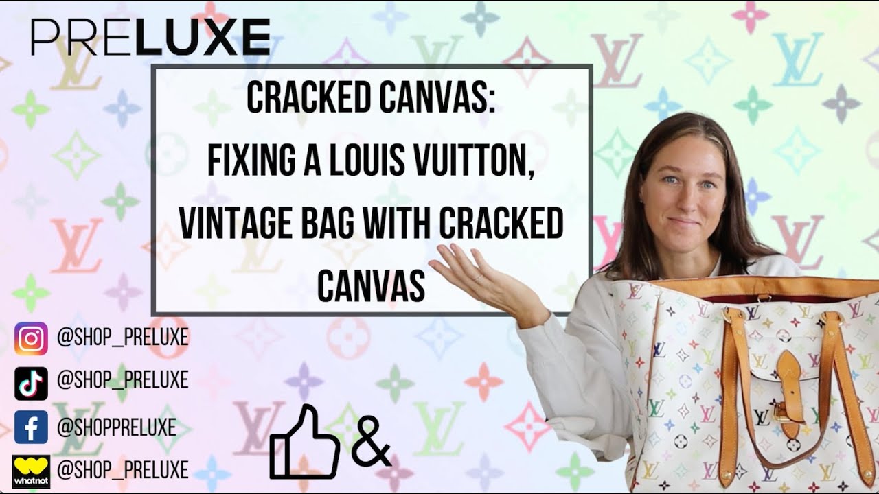 How to : Fixing cracked canvas on a vintage Louis Vuitton Handbag