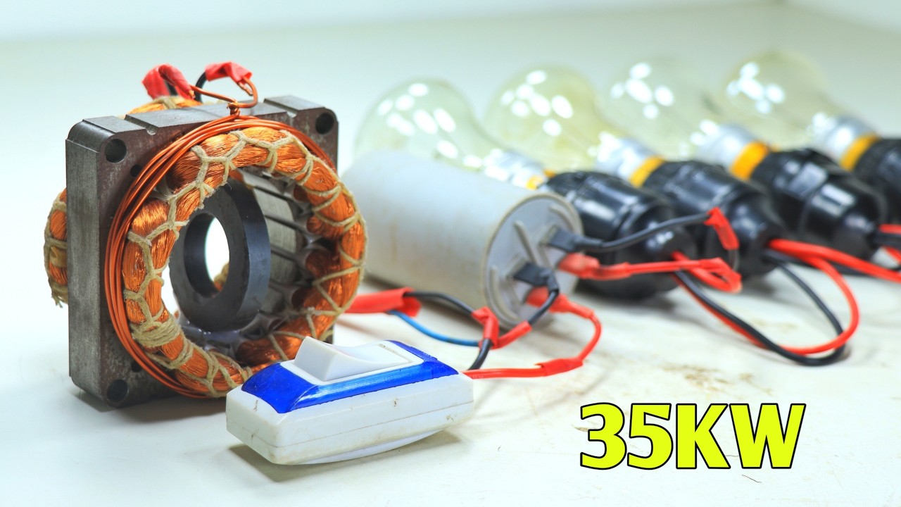 Best Free Energy 35KW 220V Electric Generator With Big Magnet And Fan Capacitor