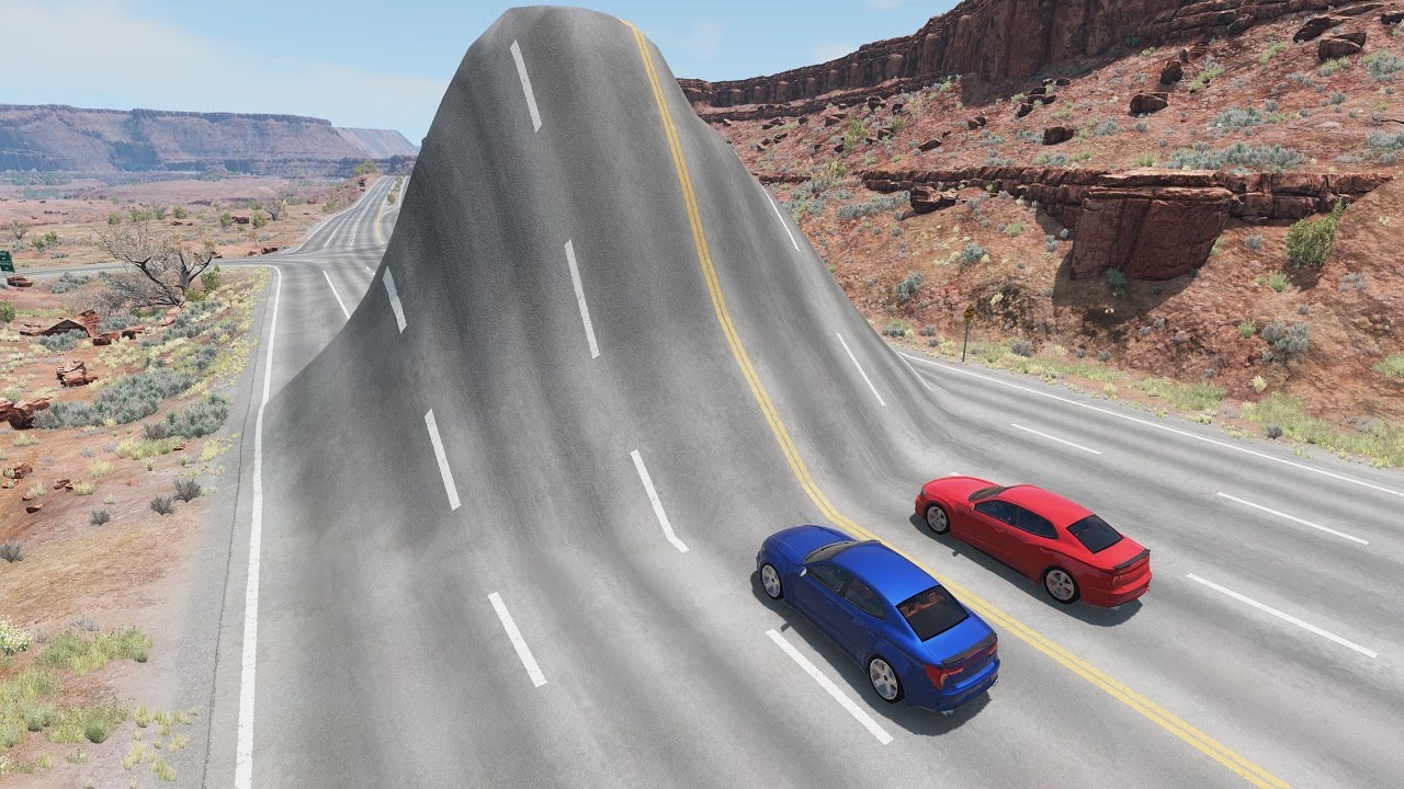 Cars vs Giant Pit #70 &ndash; BeamNG Drive
