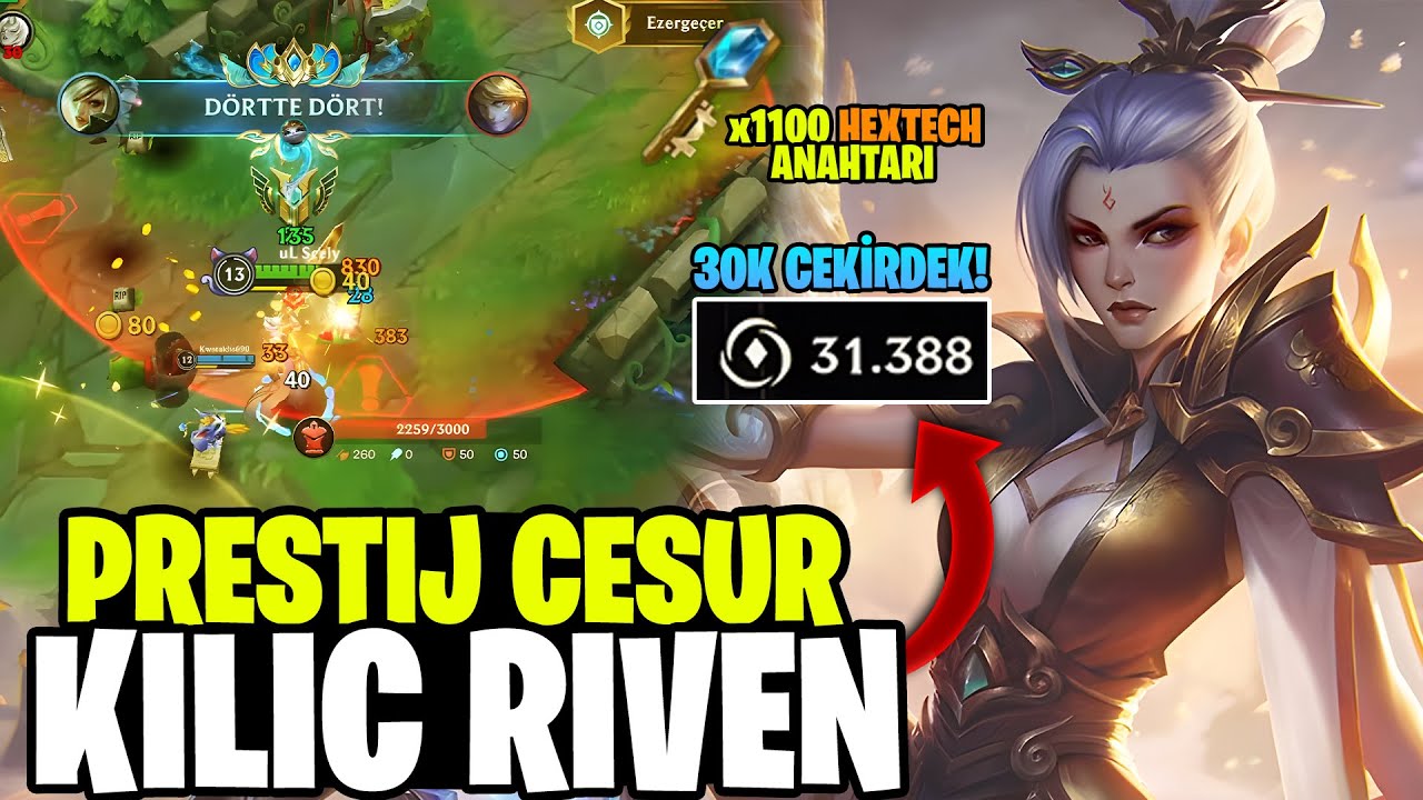 PRESTIJ CESUR KILIÇ RİVEN KUTU AÇILIMI! | +30K ÇEKİRDEK ALDIM!- Wild Rift