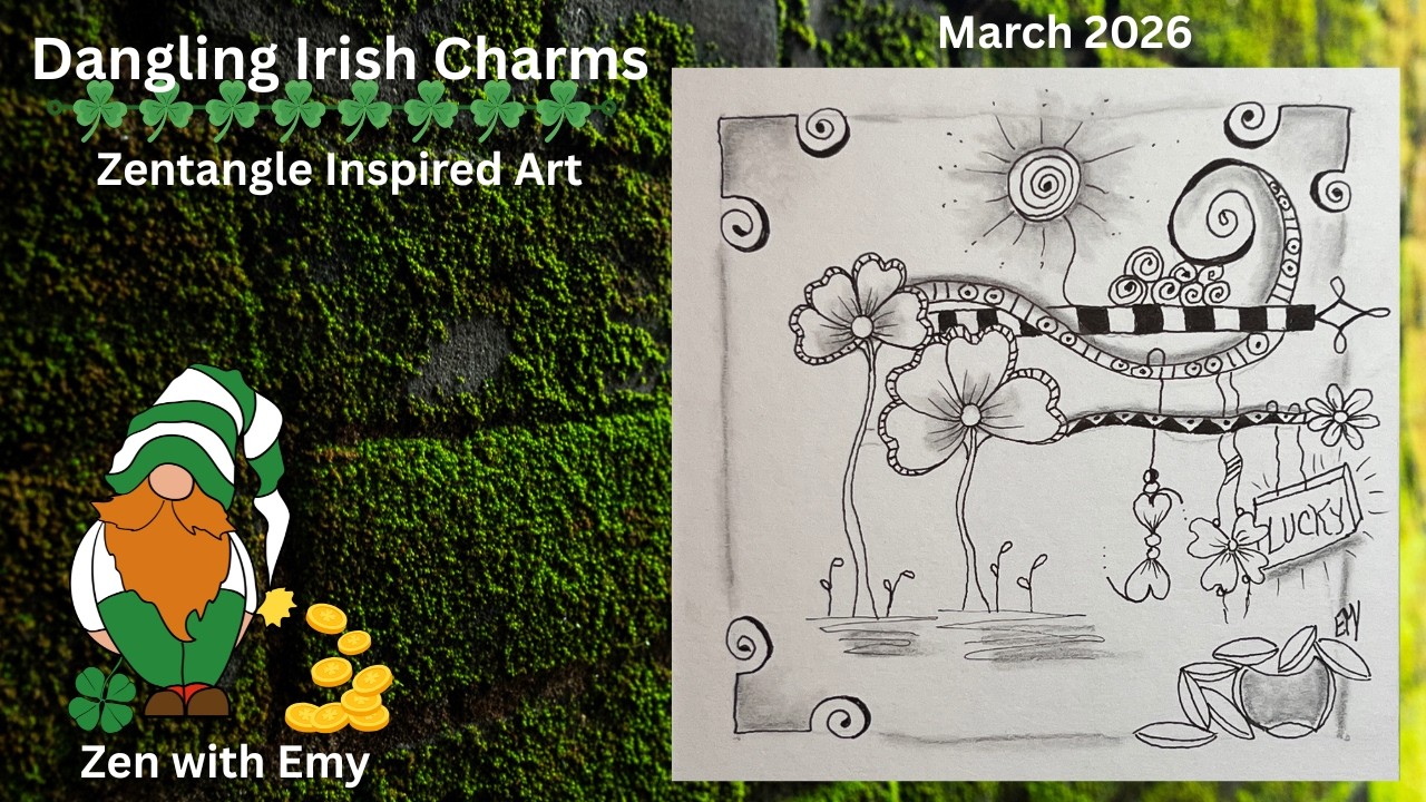 Талисманы удачи и запутанные улыбки 🍀 Простой рисунок в стиле зентангл ко Дню Святого Патрика | Д...
