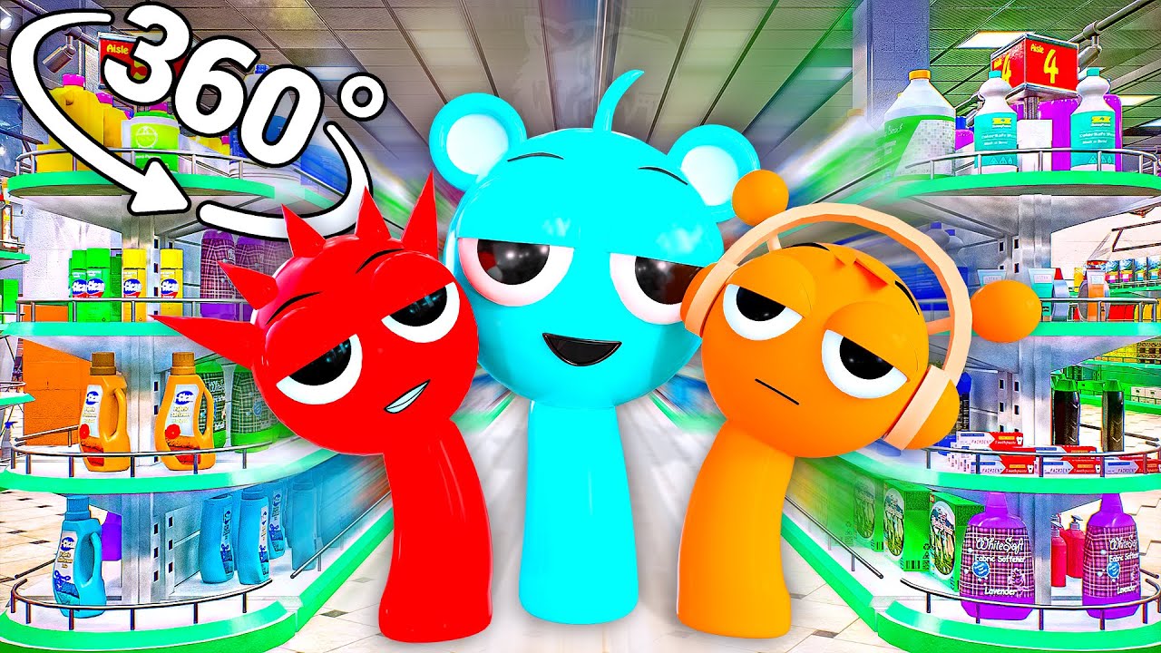 Incredibox Sprunki - Supermarket in 360&deg; Video | VR / 8K | ( Incredibox Sprunki meme )