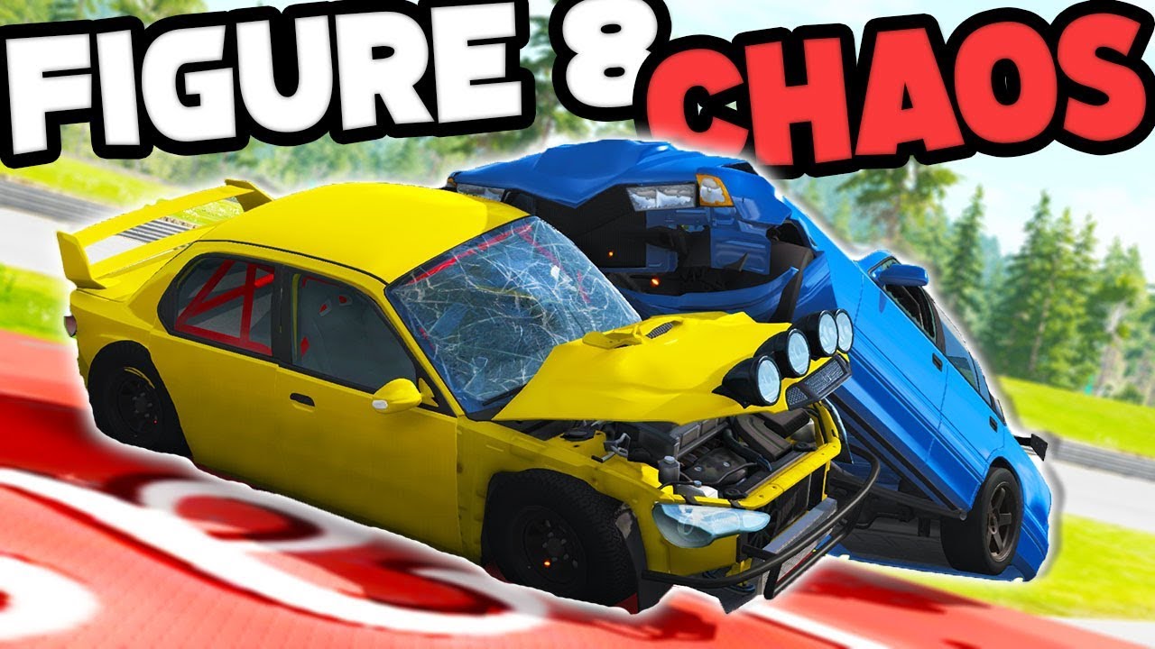 The CRAZIEST Figure 8 Racing I've Ever Seen In BeamNG! - BeamNG NEW Racing Scenario