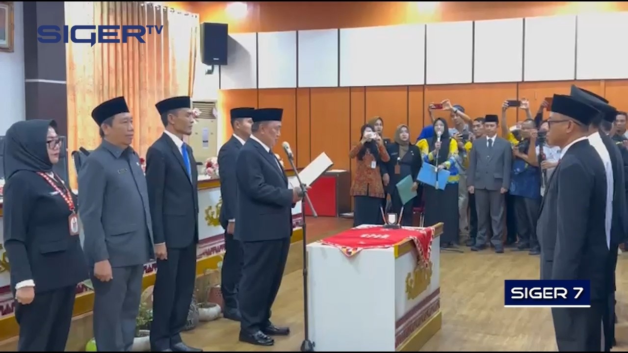 BUPATI SALEH ASNAWI LANTIK 47 PEJABAT PEMKAB TANGGAMUS