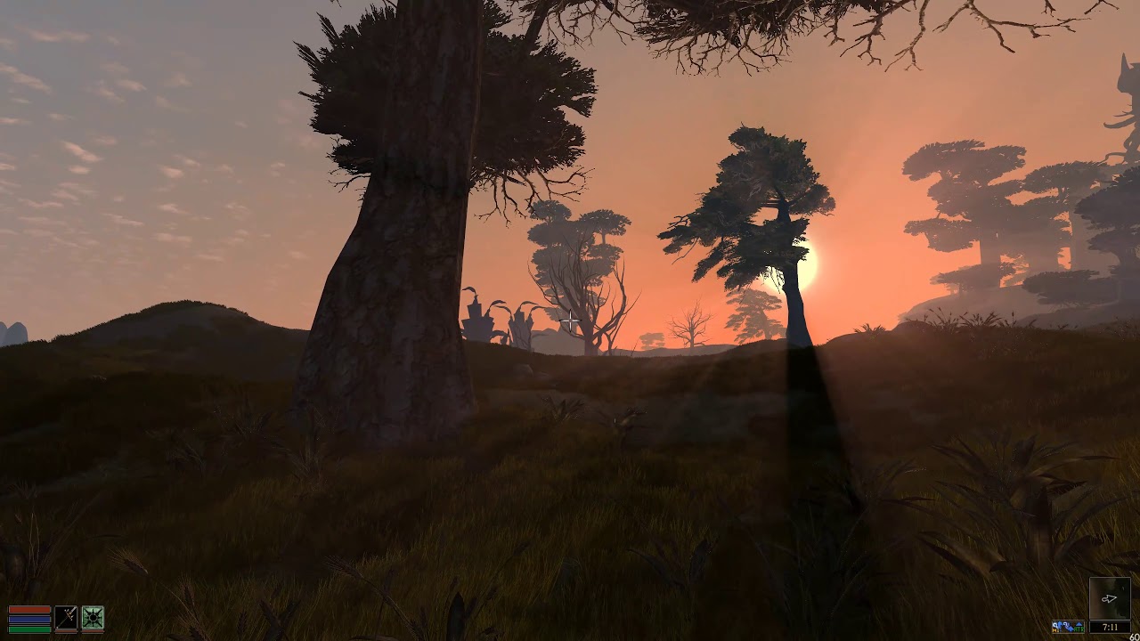 Elder Scrolls III Morrowind 2020 Remastered 1440p - Some landscapes, some mechanics, some wandering