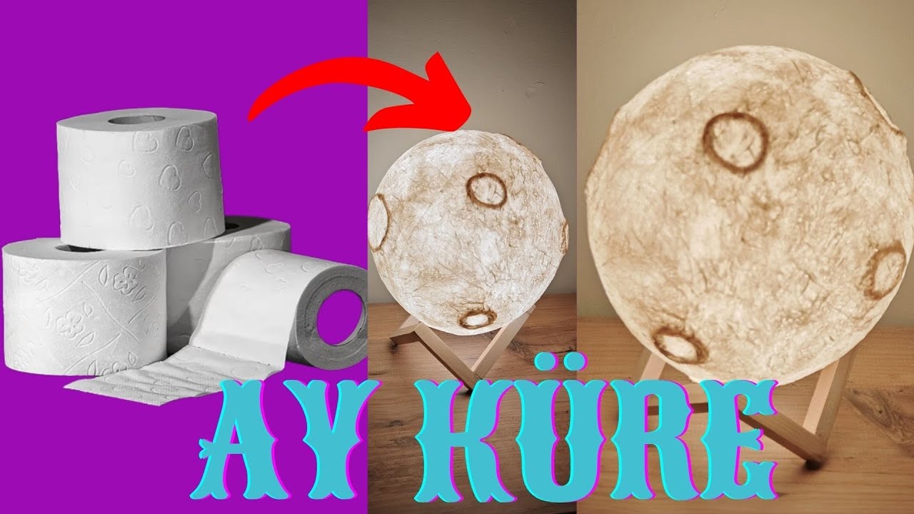 PEÇETE YAPRAKLARINDAN AY KÜRE YAPIMI#diy #homedecor #diycrafts #diyprojects