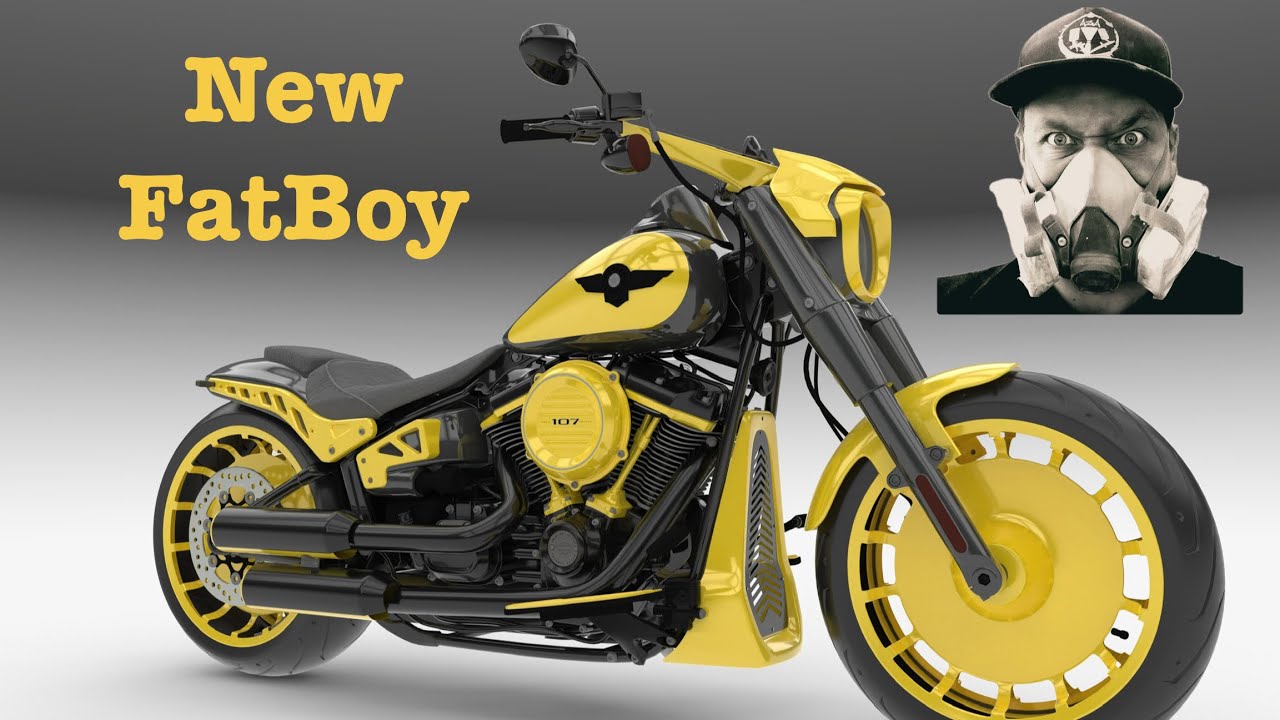 Harley Davidson FatBoy. Nauja dizaino idėja. (3)
