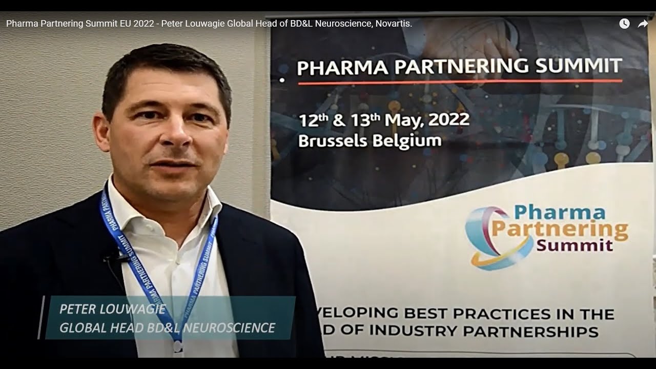 Pharma Partnering Summit Brussels 2022 - Peter Louwagie Global Head of BD&L Neuroscience, Novartis.
